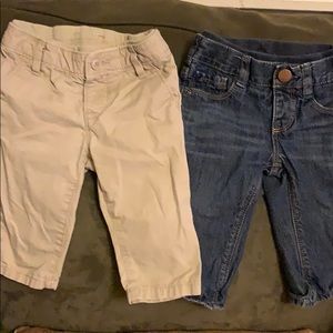 Khakis and denim pants